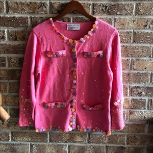 Y2K VTG Dreamcatcher button sweater. So cute! Tons of buttons.